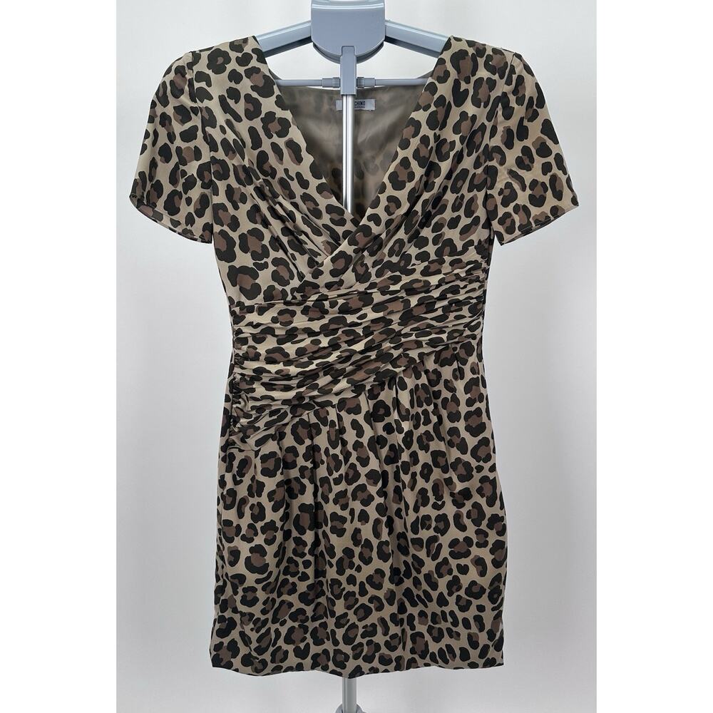⭐️ Moschino Cheap and Chic Leopard Mini Dress Sz US 6 IT 40